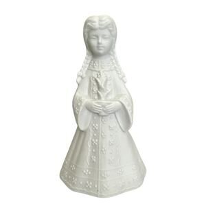 Delicate Bisque Porcelain AES Japan Choir Girl Bell 5”